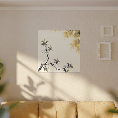 Kanso Cherry Blossom Canvas Art - Zen Sumi E