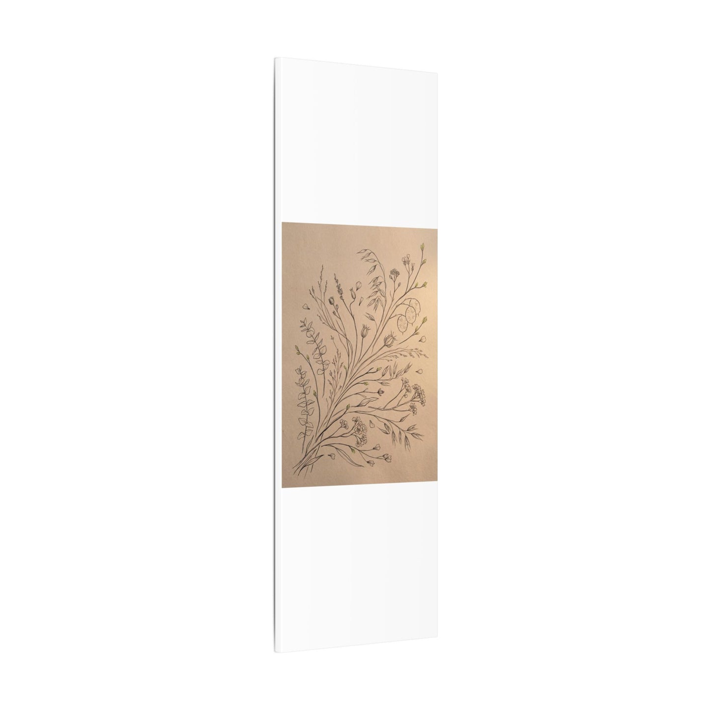 Dried Flowers Canvas Art | Spring Japandi Minimal Line Art