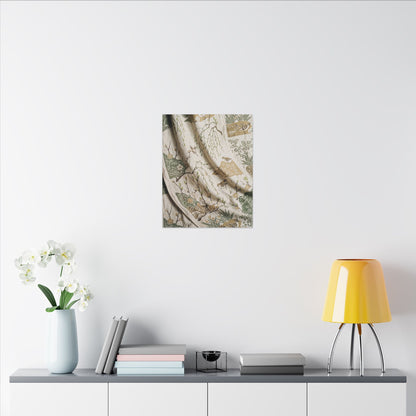 Silk Drape Canvas Art | Spring Japandi Japanese Pattern Art