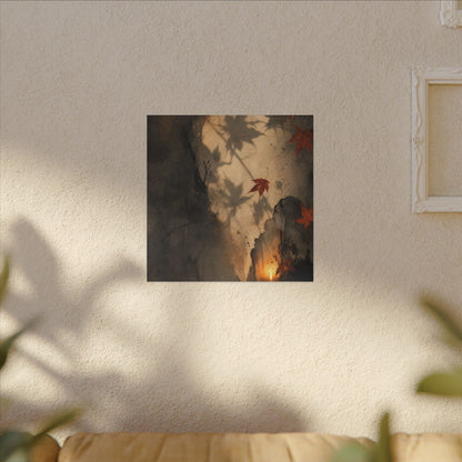 Shadow Play Texture Canvas Art | Neutral Japandi Art