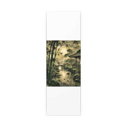 Moonlit Garden Sumi E Canvas Art | Calm Zen Art