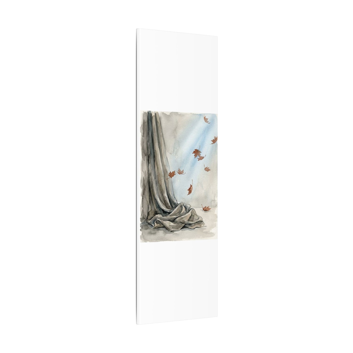 Ma Silk Drape Canvas Art - Japandi Watercolor