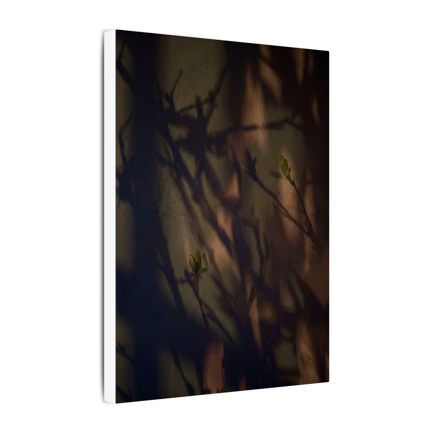 Candlelight Shadow Play Canvas Art - Dark Japandi Shibui