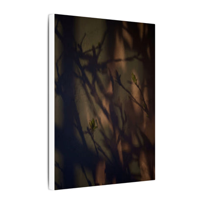 Candlelight Shadow Play Canvas Art - Dark Japandi Shibui