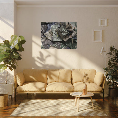 Shibui Paper Fold Canvas Art - Japandi Japanese Pattern