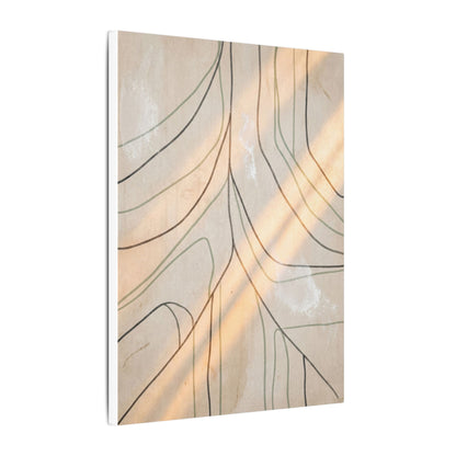 Shoji Screen Minimal Line Canvas Art | Warm Japandi Art