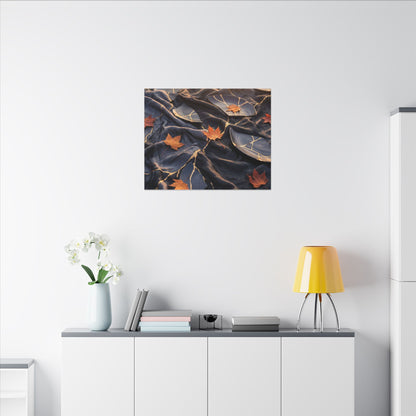 Golden Hour Silk Drape Canvas Art - Kintsugi Shibui
