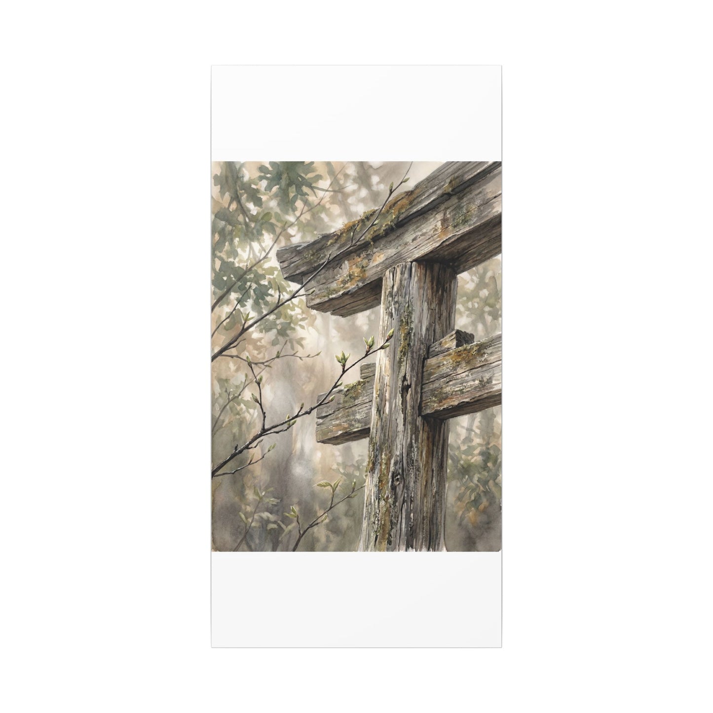 Torii Gate Spring Canvas Art | Japandi Neutral Design