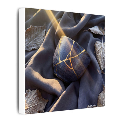 Winter Silk Drape Gold Repair Canvas Art | Artful Decor