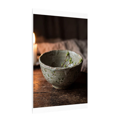 Ceramic Bowl Spring Canvas Art | Japandi Neutral Design