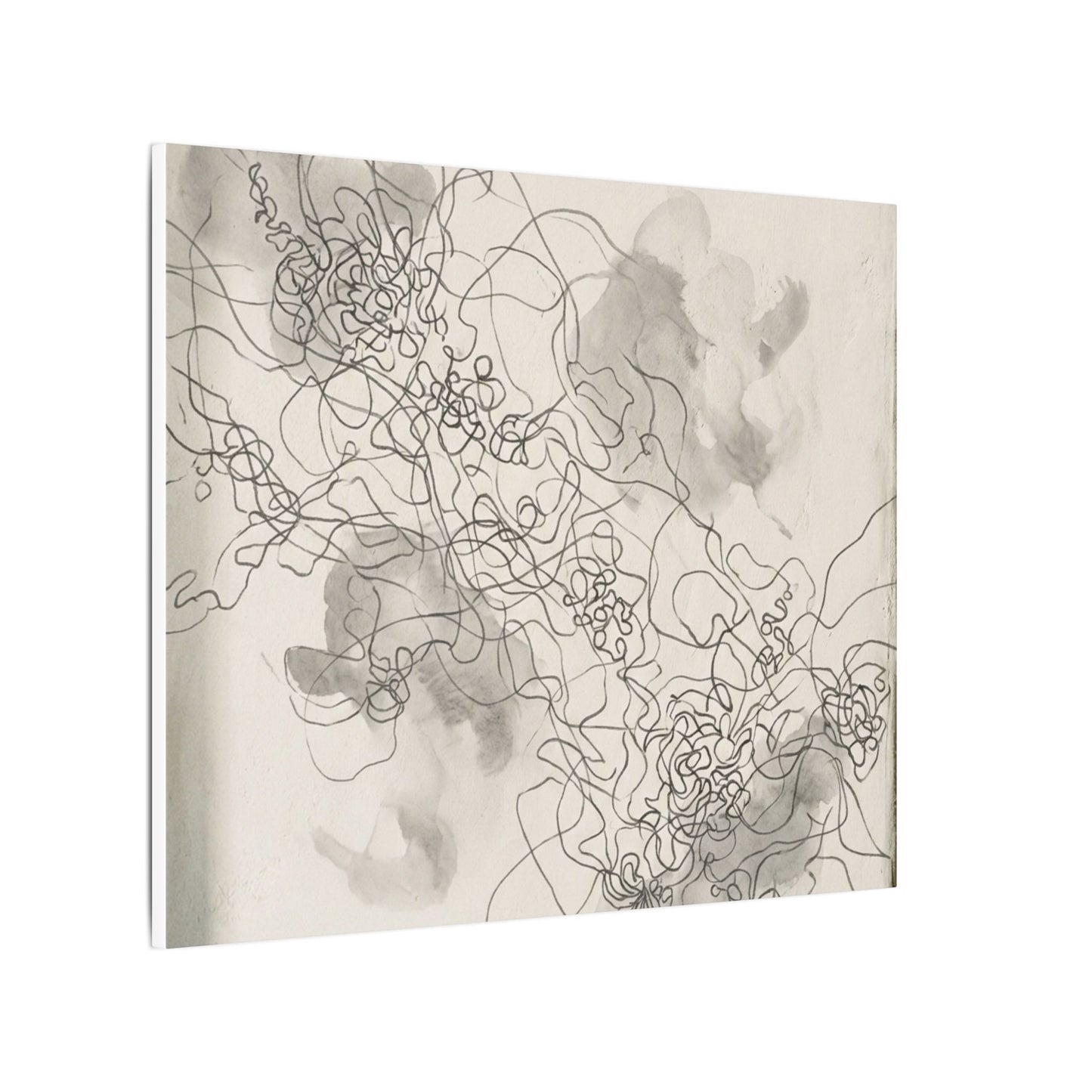 Shadow Play Spring Canvas Art | Dark Japandi Sophisticated Design