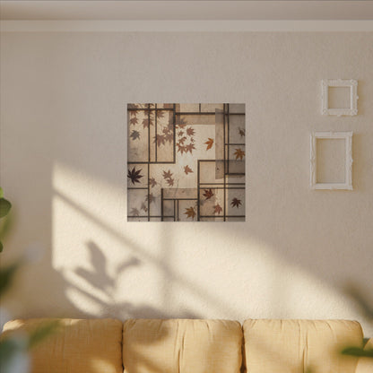 Shoji Screen Japanese Pattern Canvas Art | Neutral Japandi Art