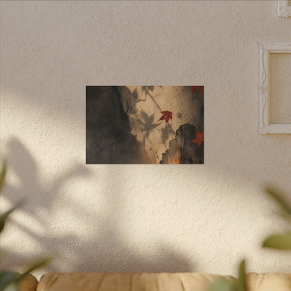Shadow Play Texture Canvas Art | Neutral Japandi Art