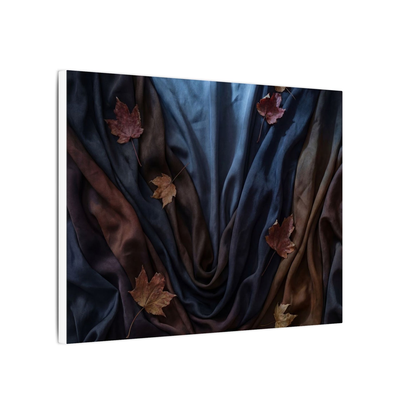 Silk Drape Canvas Art | Autumn Dark Japandi Moody Minimal Art