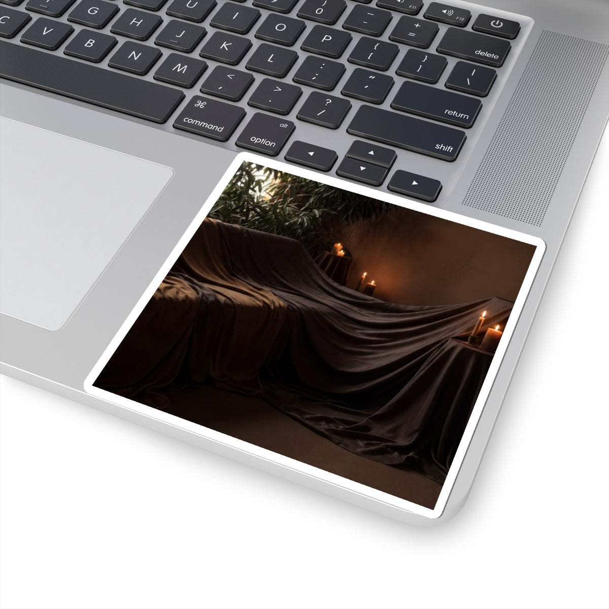 Ma Silk Drape Sticker - Dark Japandi Shadow Zen