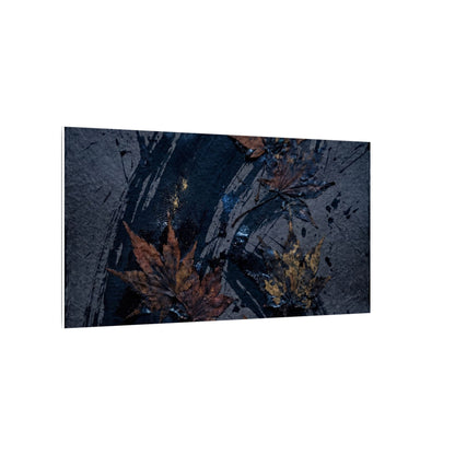 Sophisticated Ink Brushstroke Canvas Art - Dark Texture Dark Japandi
