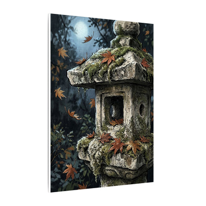 Shibui Stone Lantern Canvas Art - Japandi Minimal Line