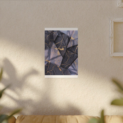 Seijaku Paper Fold Canvas Art - Kintsugi Gold Vein