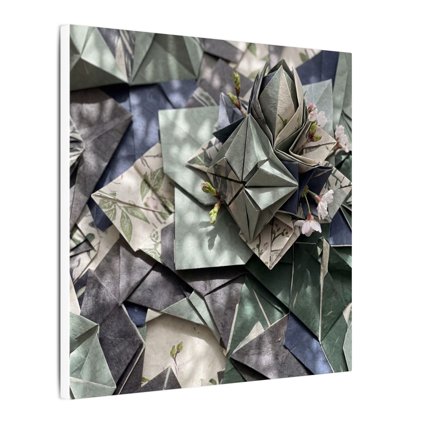 Shibui Paper Fold Canvas Art - Japandi Japanese Pattern