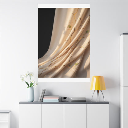 Golden Hour Silk Drape Canvas Art - Kintsugi Fukinsei