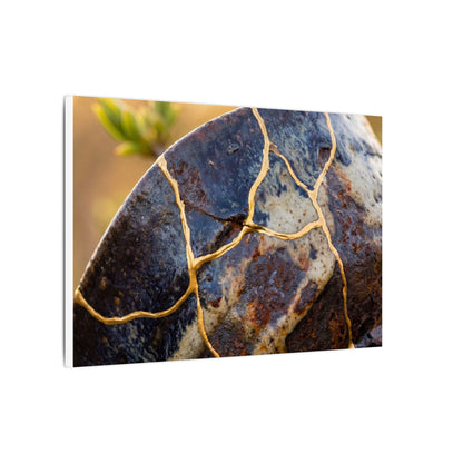 Fukinsei Rust Patina Canvas Art - Kintsugi Gold Repair