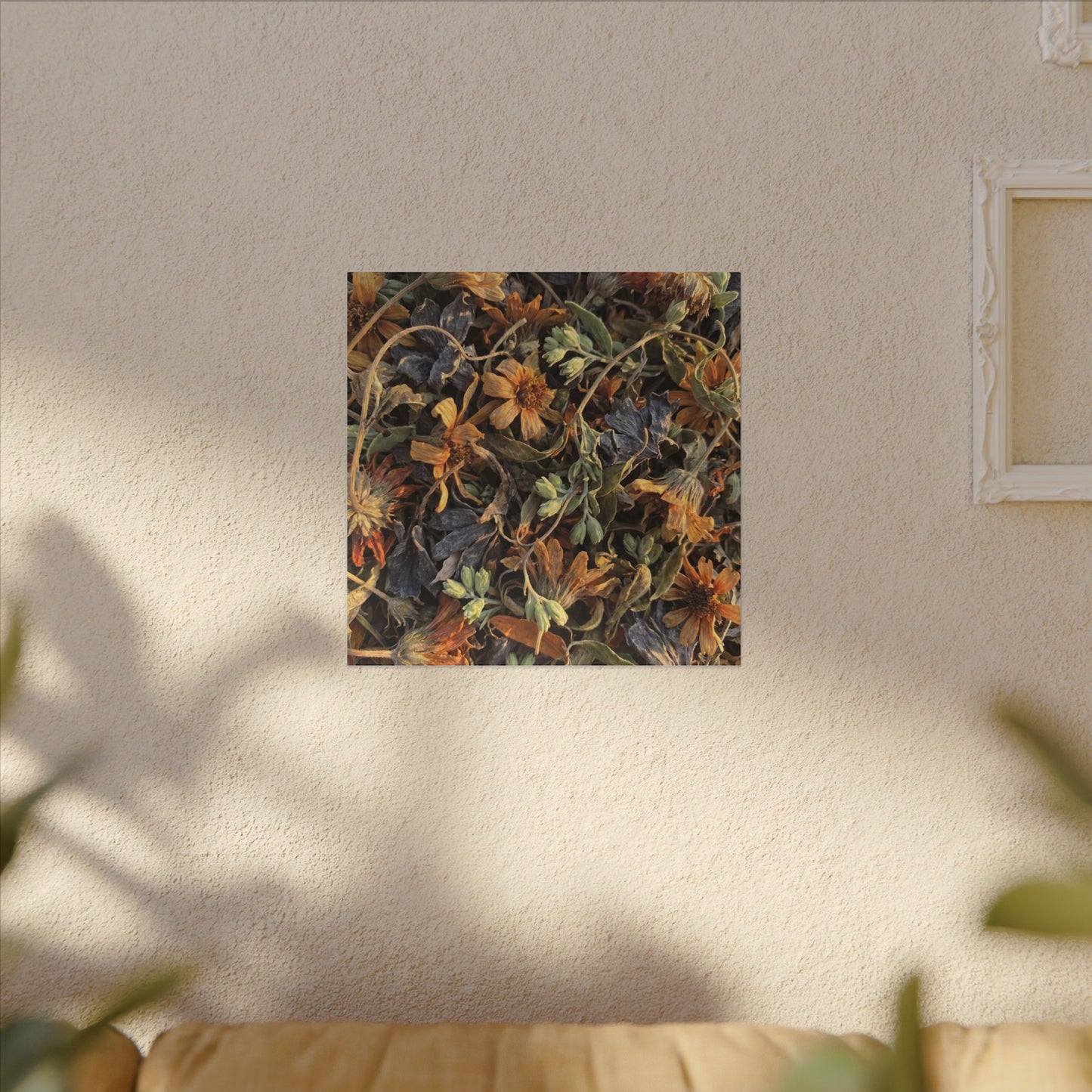 Spring Dried Flowers Japanese Pattern Canvas Art | Warm Decor