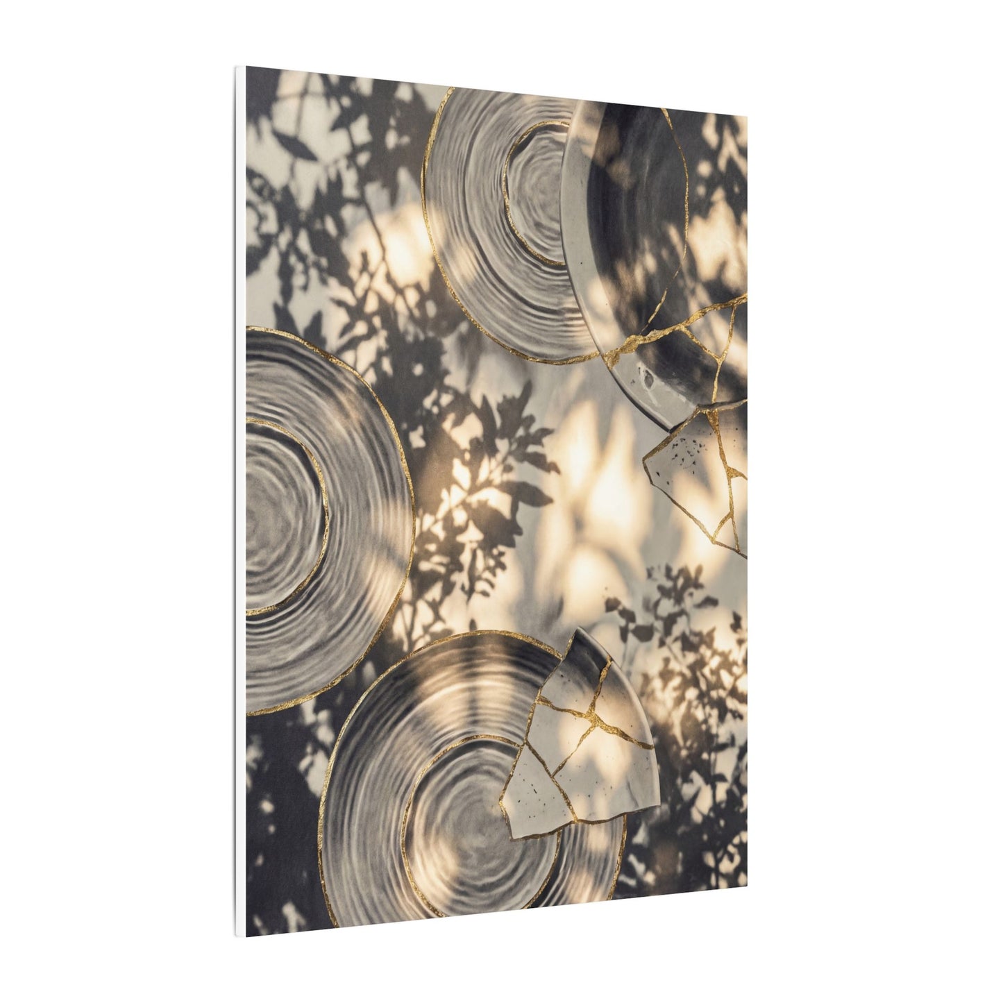 Healing Water Ripple Canvas Art - Gold Vein Kintsugi