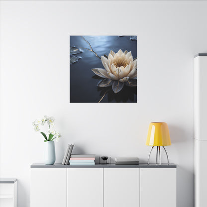 Beautiful Lotus Flower Canvas Art - Gold Vein Kintsugi