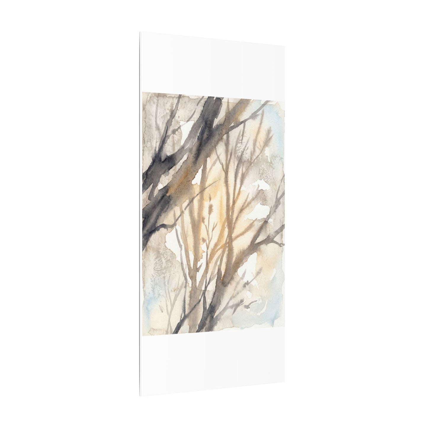Ma Shadow Play Canvas Art - Japandi Watercolor