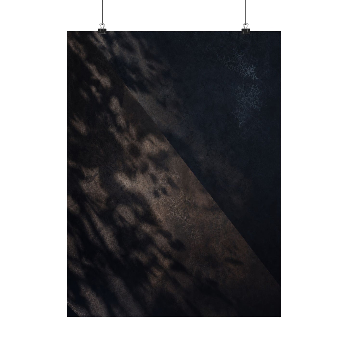 Moody Shadow Play Wall Art Print - Moody Minimal Dark Japandi