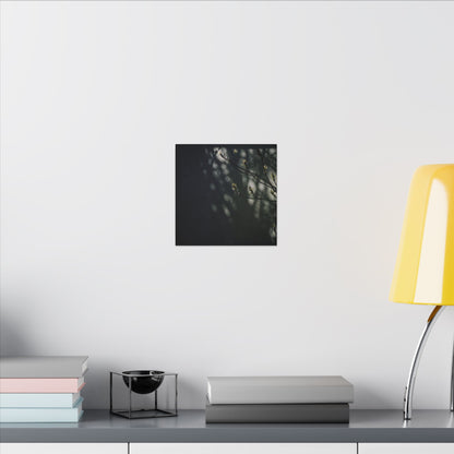Dark Japandi Shoji Screen in Dappled | Moody Minimal Canvas Art