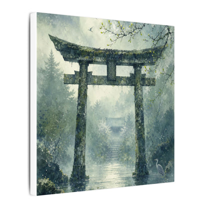 Earthy Torii Gate Canvas Art - Watercolor Japandi
