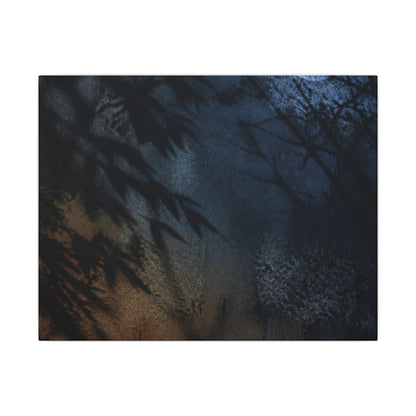 Kanso Shadow Play Canvas Art - Dark Japandi Shadow Zen