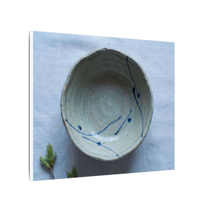 Spring Ceramic Bowl Minimal Line Canvas Art | Warm Decor