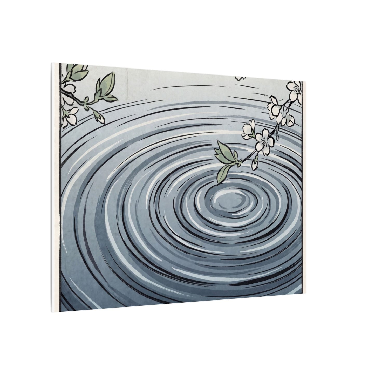 Calm Water Ripple Canvas Art - Ukiyo E Inspired Zen