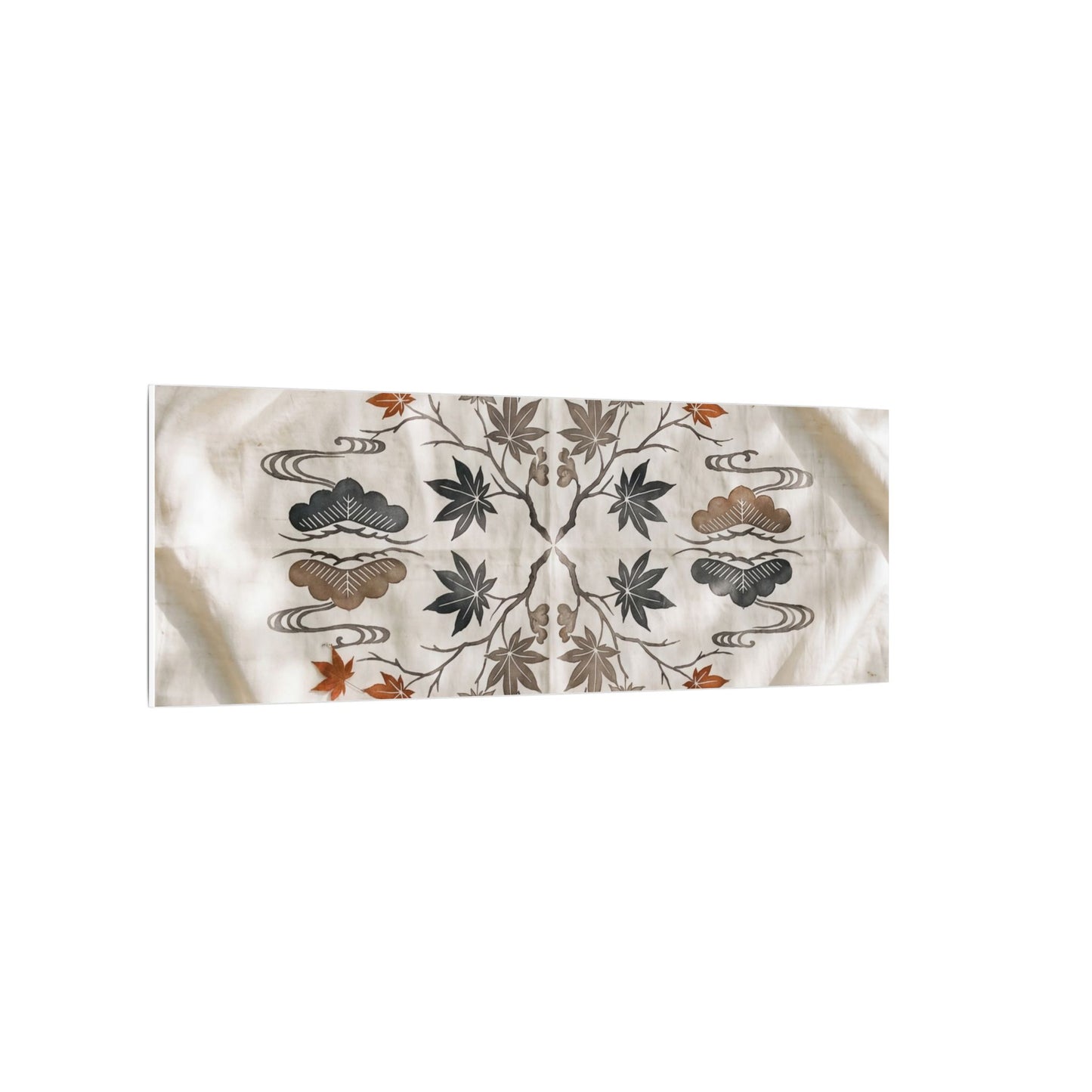 Elegant Silk Drape Canvas Art - Japanese Pattern Japandi