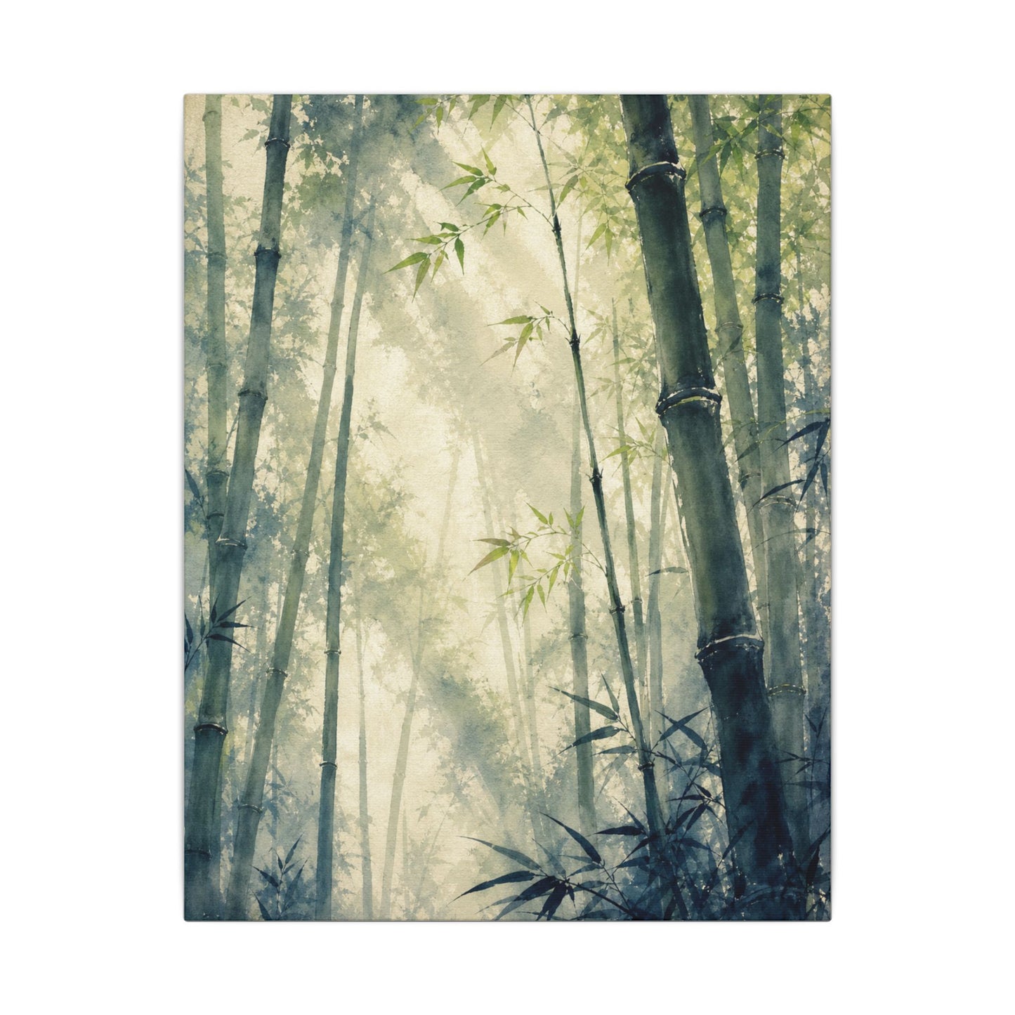 Bamboo Grove Spring Canvas Art | Zen Serene Design
