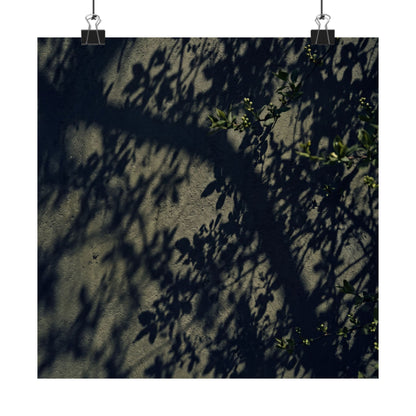 Shadow Play Moody Minimal Wall Art Print | Atmospheric Dark Japandi Art