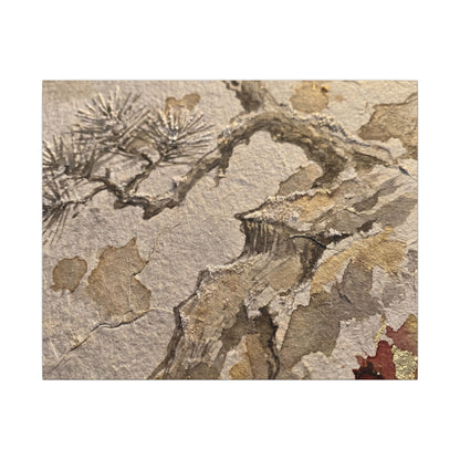 Pine Tree Canvas Art | Winter Japandi Japanese Pattern Art