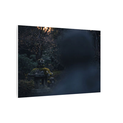 Spring Stone Lantern Moody Minimal Canvas Art | Bold Decor