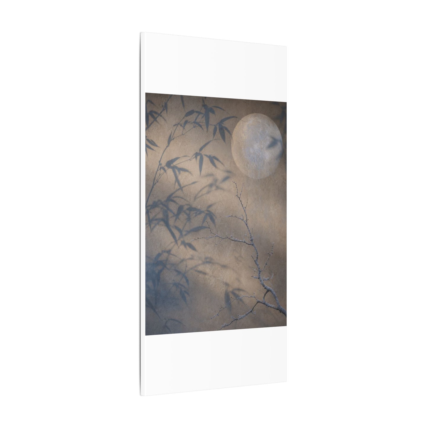 Shadow Play Canvas Art | Winter Japandi Japanese Pattern Art