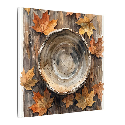 Ma Ceramic Bowl Canvas Art - Japandi Watercolor