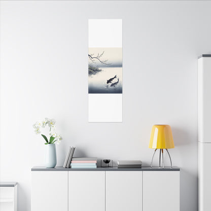 Ma Koi Pond Canvas Art - Zen Ukiyo E Inspired
