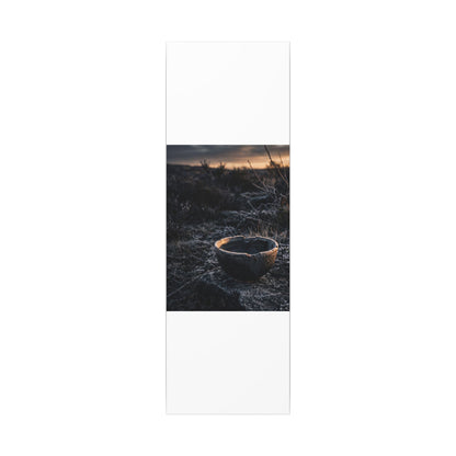 Kanso Ceramic Bowl Canvas Art - Dark Japandi Dark Texture