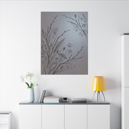 Spring Dried Flowers Japanese Pattern Canvas Art | Cozy Decor
