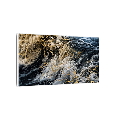 Ocean Wave Winter Canvas Art | Kintsugi Artful Design