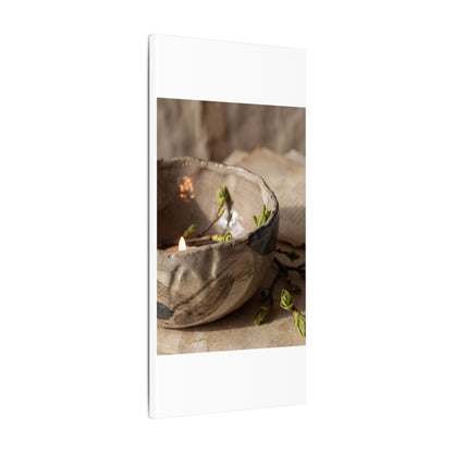 Candlelight Ceramic Bowl Canvas Art - Japandi Ma