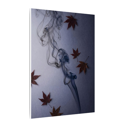 Dark Japandi Incense Smoke in Dawn | Moody Minimal Canvas Art