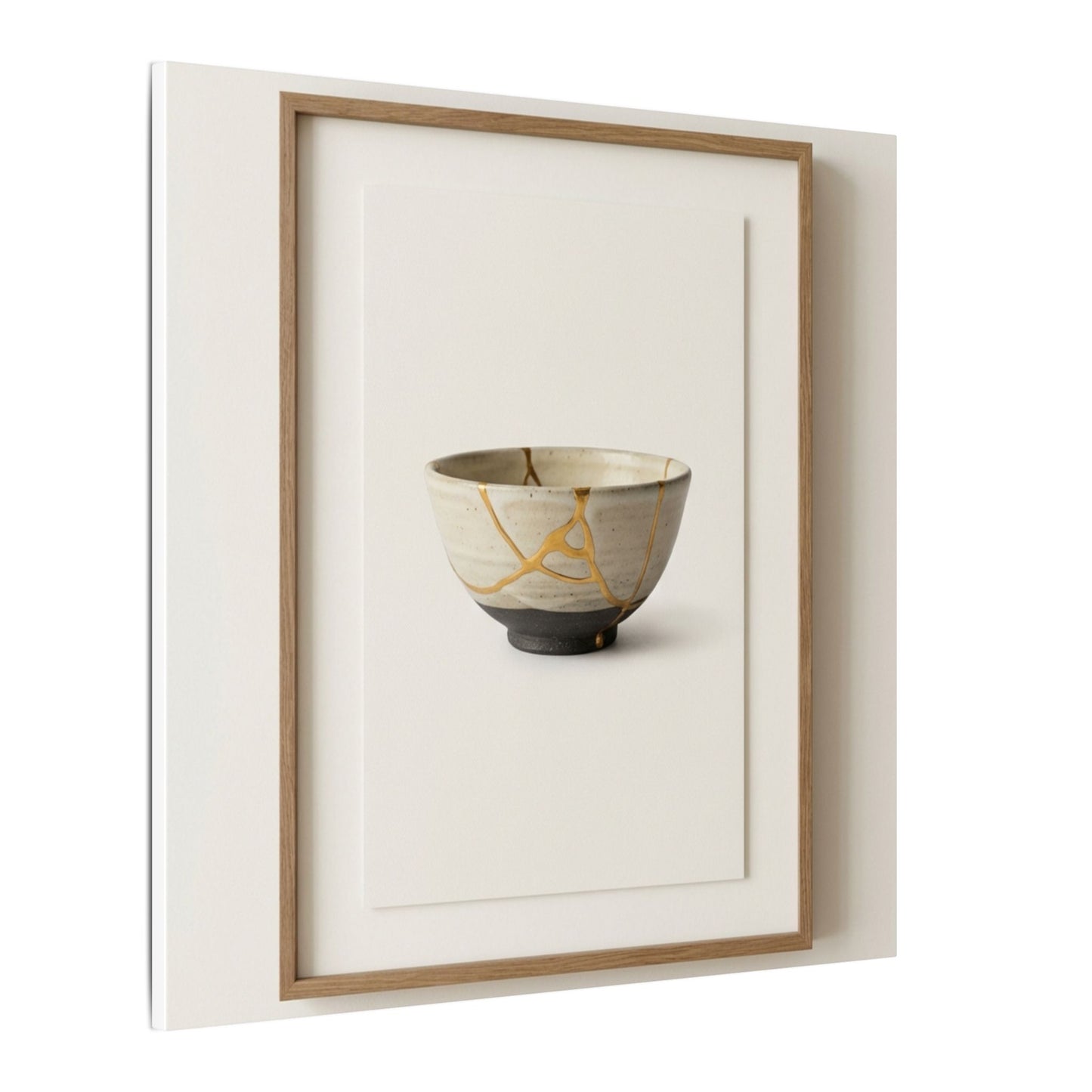 Kintsugi Charcoal Canvas Art