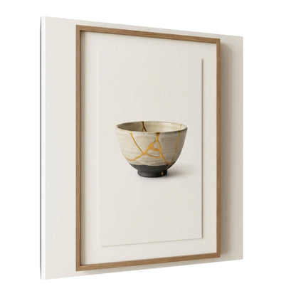 Kintsugi Charcoal Canvas Art